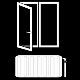 verwarming: raam open